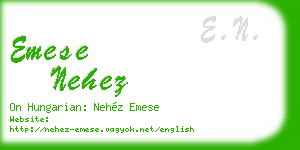 emese nehez business card