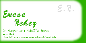 emese nehez business card